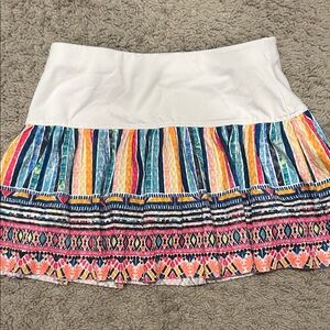 Lucky in Love White Waist Multicolor Tiered Girls' Skirt